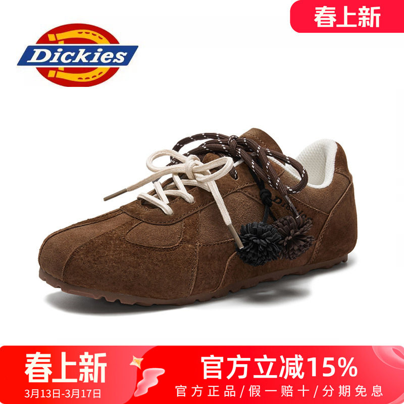 Dickies女鞋2026新款春季亲子休闲鞋女款百搭平底鞋子复古德训鞋