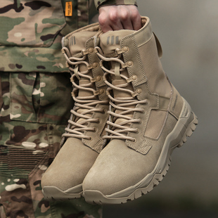 【指挥官】缚龙二高帮沙漠靴户外战术靴防穿刺男士徒步登山马丁靴