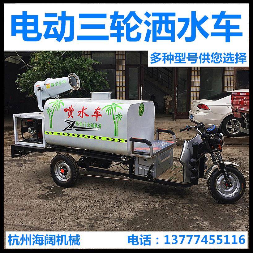 电动三轮雾泡洒水车小型绿化工地除尘洒水车高压水泡喷洒车