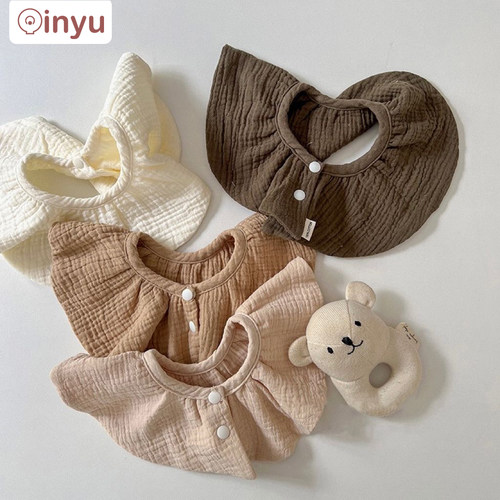 ins风韩版婴儿口水巾纯棉纱布