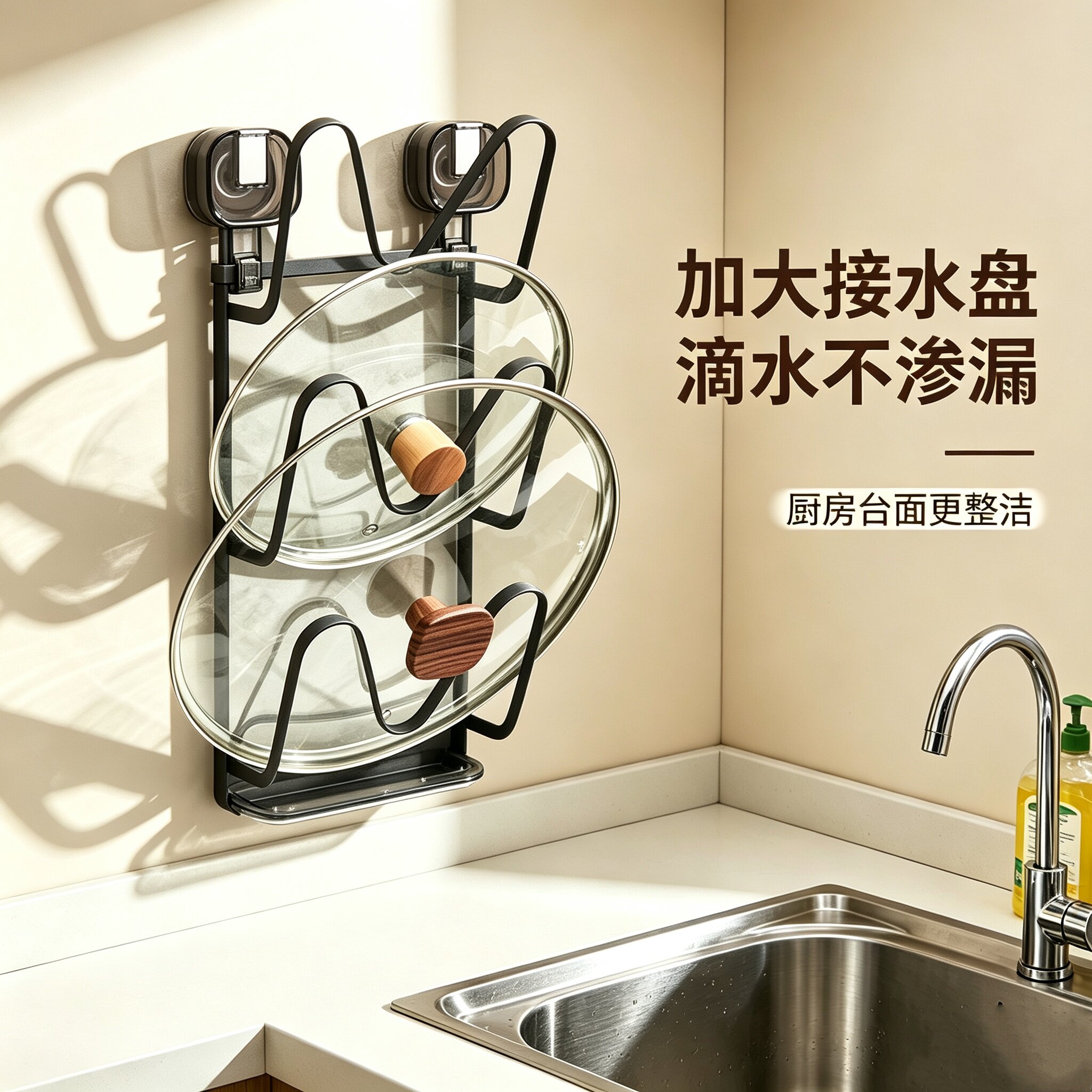 清仓锅盖粘板架壁挂置物架