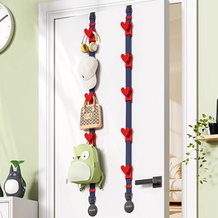 门后挂钩免打孔挂衣架门背式收纳衣帽架卧室浴室无痕挂衣钩置物架