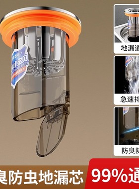 卫生间地漏防臭内芯通用防虫下水管道防返臭味神器封闭口盖过滤网