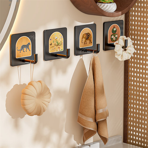 【小红薯爆款】中式免打孔挂衣钩