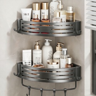 卫生间置物架三角浴室厕所角落免打孔壁挂式转角收纳挂架子洗漱台