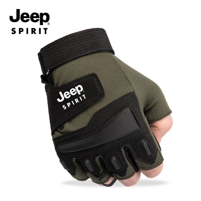 JEEP骑摩托车运动半指战术手套男