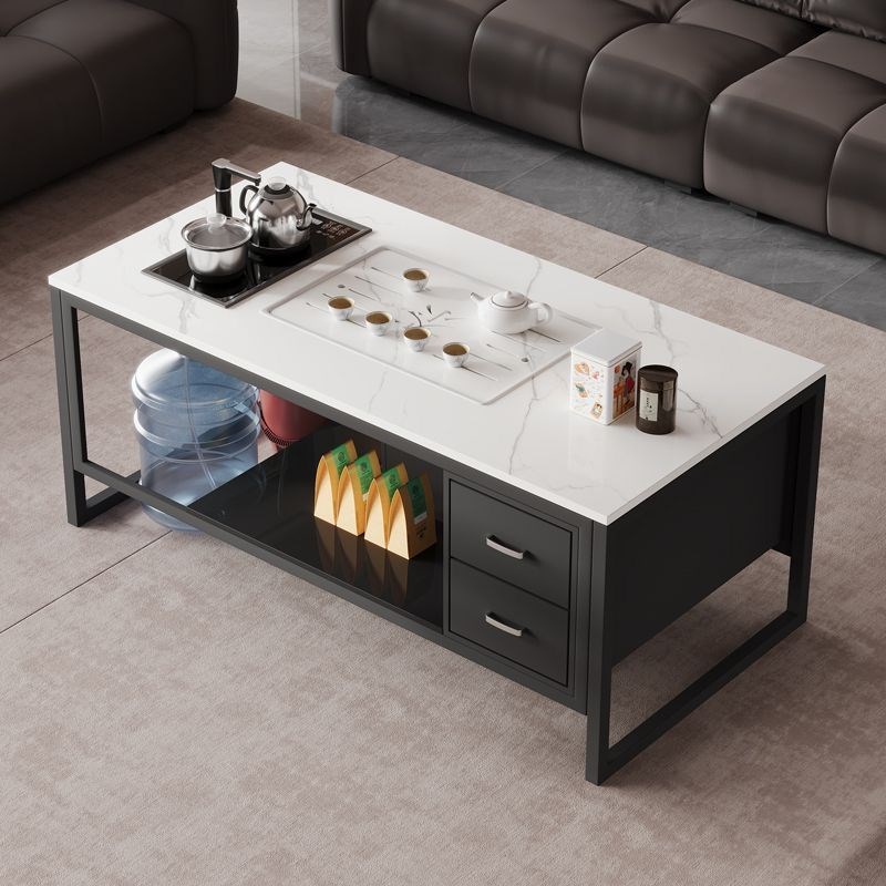 现代商务功夫办公室茶台一体全自动火烧茶几家用泡茶