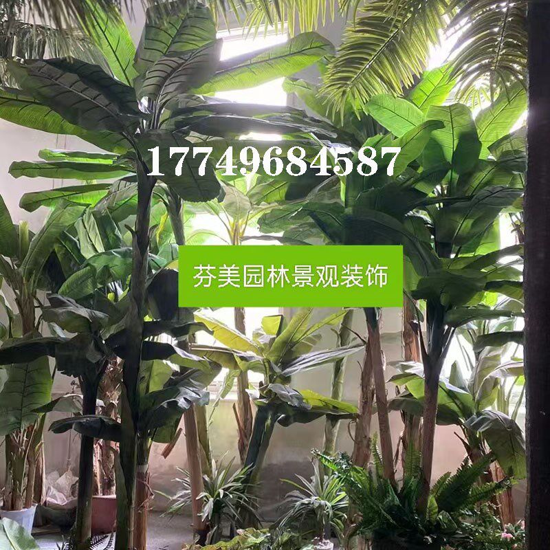 仿真芭蕉树热带绿植造景超市饭店大型植物摆放假树仿真装饰香蕉树