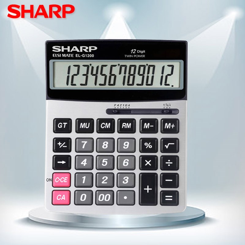 SHARP夏普计算器原装ELG1200大号大屏幕大按键商务办公财务计算机
