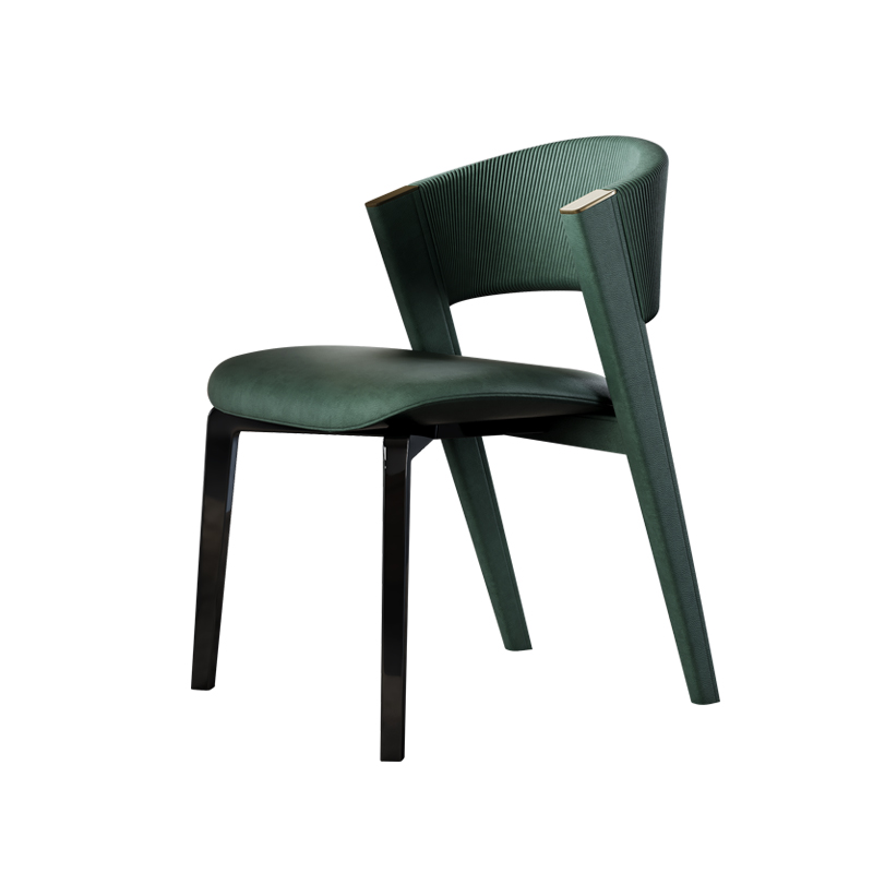 加澄意式餐椅实木家用书房椅子轻奢扶手椅靠背椅休闲设计师家具