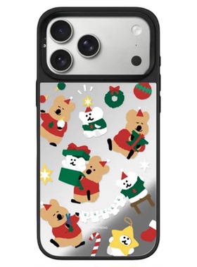 【PX＆FC】新款开出白色柿子熊镜面手机壳适用苹果17/16promax保护套iphone15/14pro/plus磁吸Magsafe13/12