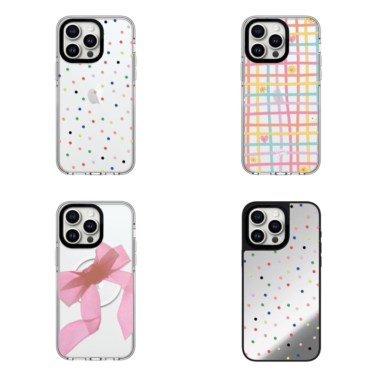 【PX＆FC】彩色波点菱格粉蝴蝶结适用iphone17/16promax手机壳15pro苹果14plus小清新系列13日韩ins网红12