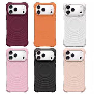 【PX＆FC】适用苹果17promax手机壳iPhone15plus简约16pro波漾纹磁吸Magsafe保护套13pro四角防摔男女纯色14