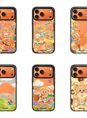 【PX＆FC】 咖啡黄油小熊适配苹果17星宇橙色适用iPhone17promax手机壳16/15ProMax明星女14Pro防摔保护13/12