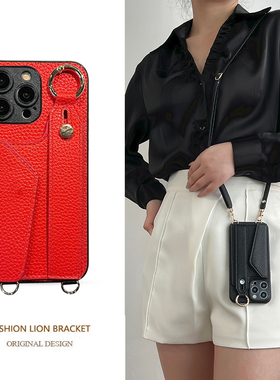 适用小米POCOC75手机壳C61插卡套C50斜跨绳C65可装卡C40e挂绳C31复古C3零钱包Lite小众c75防摔创意时尚保护套