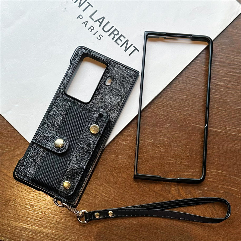 适用小米mix fold4手机壳折叠腕带支架fold3插卡套mixfold手绳小米mixfold2保护套商务男女款时尚小众防摔