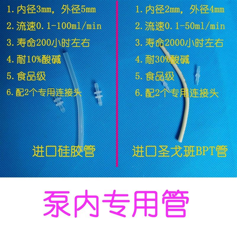蠕动泵  泵内管--- 硅胶管/BPT/化学管/氟胶管  (壁厚1.6及2.4MM)