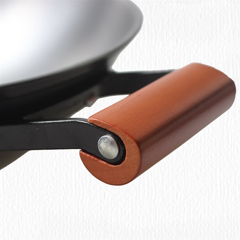 陆川铁人牌生铁锅加厚圆尖底铸铁炒锅无涂层家商用燃气双耳大铁锅