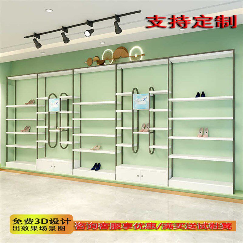 鞋店鞋架展示架商场店铺用鞋子展示柜可带灯带鞋货架鞋展架陈列架,商业/办公家具,鞋货架,淘宝优惠券,粉丝福利购,淘宝优惠卷