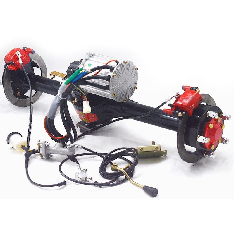 电动三轮车悬浮碟k刹后桥总成 载重型脚刹手刹 加重六齿大功率电