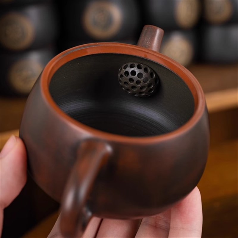 钦州坭兴陶茶壶j  汉瓦壶 名家手工高端窑变泡茶壶非紫砂建水壶