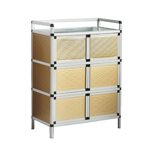 碗柜家用厨房不锈l钢放碗橱柜简易灶台出租房多功能收纳储置物柜