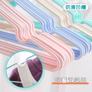 加粗衣架成人防滑晾挂钩衣挂家用学生宿舍无N痕衣服架子晒衣架撑