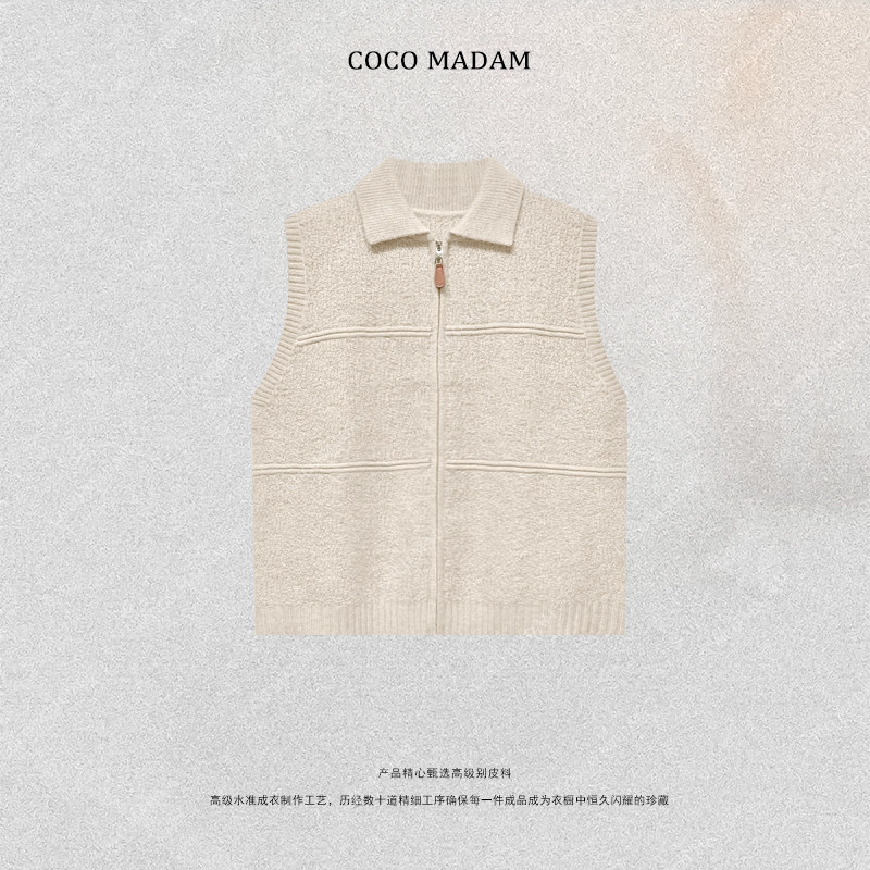 NIUNIU ·T-2073 原创设计开衫马甲马夹无袖简约针织
