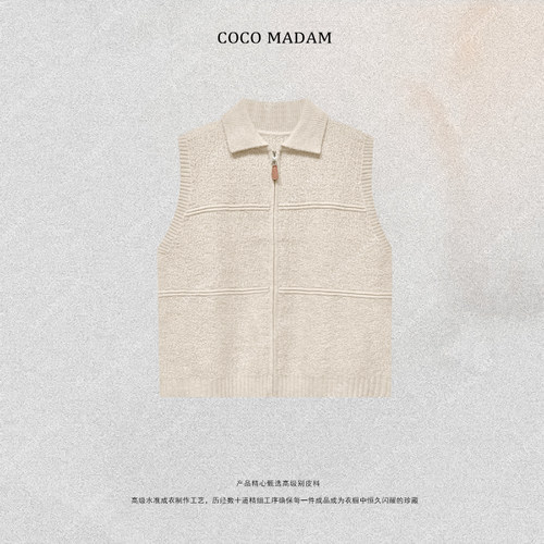 NIUNIU ·T-2073 原创设计开衫马甲马夹无袖简约针织