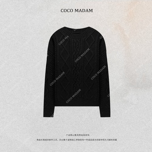 NIUNIU ·T-1956 圆领慵懒风针织女毛针织衫秋冬女装