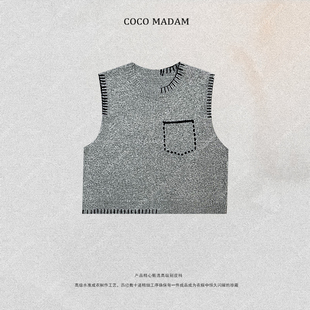 精细羊毛羊绒设计感时尚 NIUNIU 330 Niu 百搭羊毛马甲