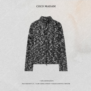 NIUNIU ·T-2158 短外套厚款春秋百搭短款长袖慵懒杂花纱