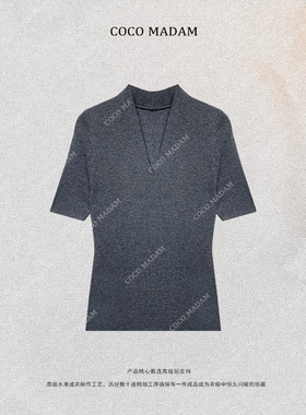 NIUNIU ·T-1212 短袖设计师款T恤修身型毛针织衫上衣