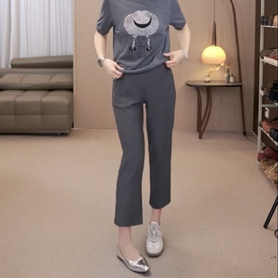 NIUNIU ·T-319 夏季薄款后开叉通勤款小黑裤显瘦西裤