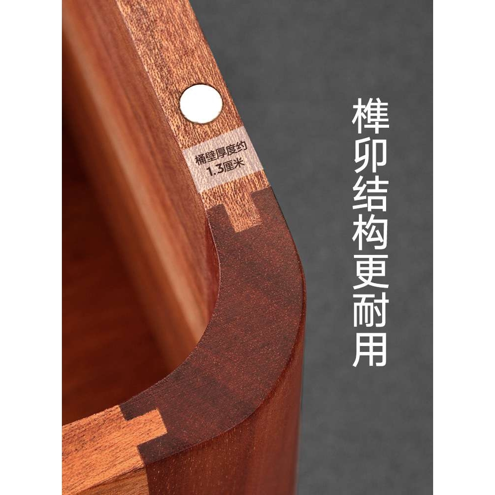 OF9D木米桶家用厨房20斤30斤装实木米箱木质密封防虫防潮储米面箱