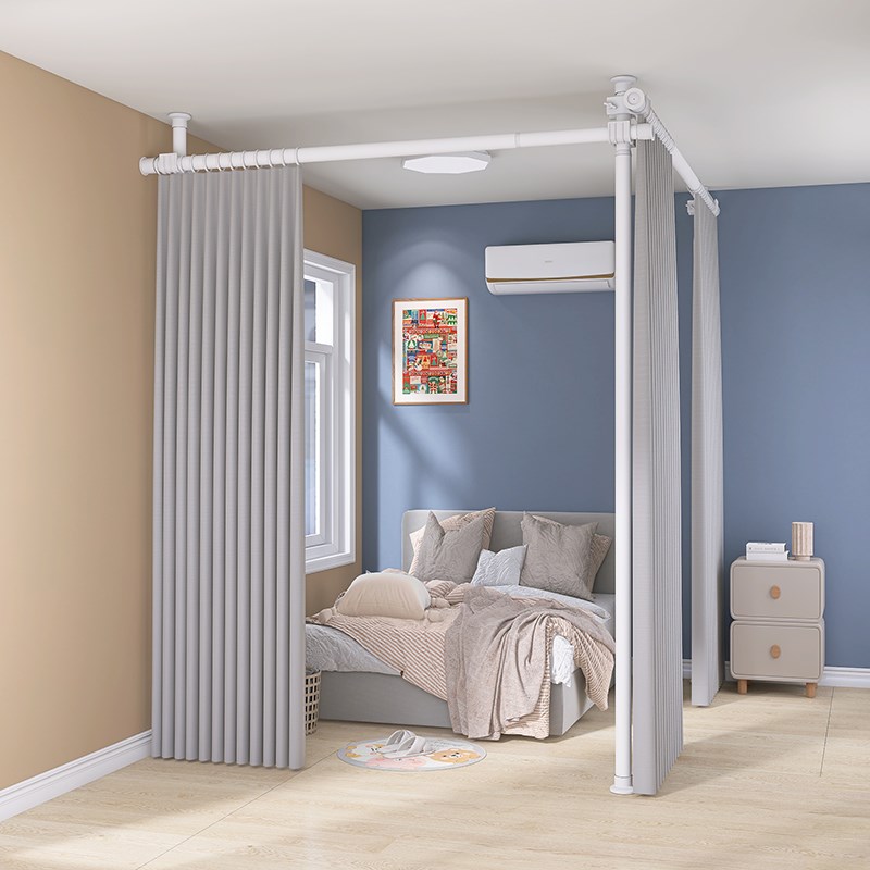 免打孔伸缩杆顶天立地杆支撑杆隔断杆落地窗帘支架杆子Z隔断帘架