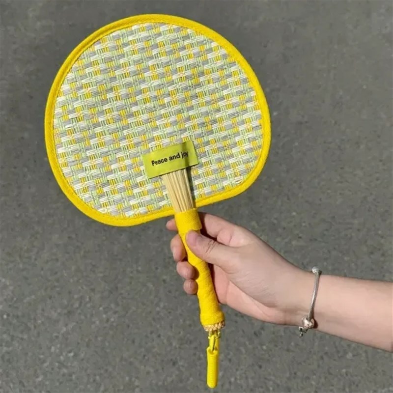 扇子夏季手工编织刺绣蒲扇随身便携E手摇麦秆扇儿童驱蚊老式芭蕉