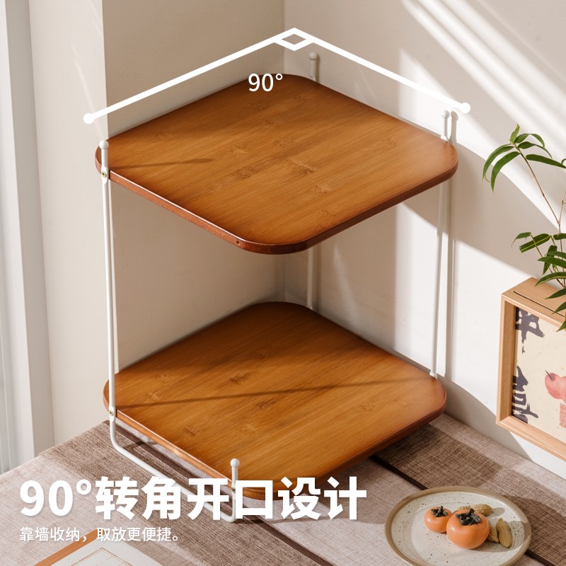 厨房置物架台面角落三角调u料架转角调料品收纳架多功能调味料架