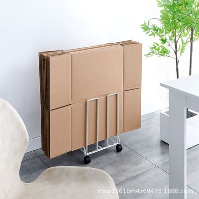 家用纸箱收纳架废旧纸板箱t空快递盒打包箱分类整理架子置物架推