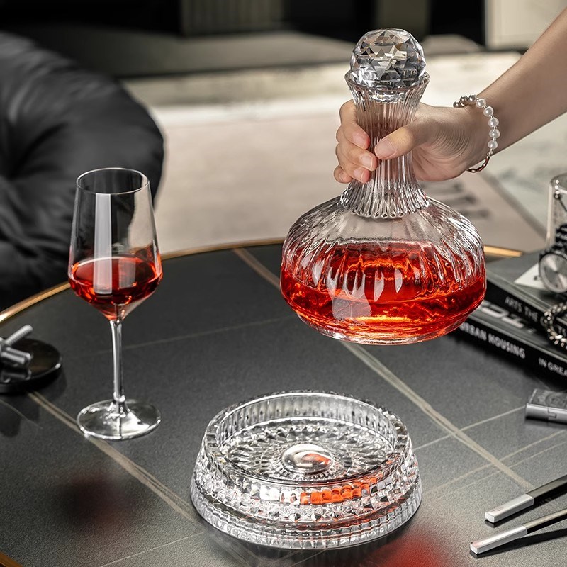 旋转醒酒器红酒家用m套装高端快速分酒扎壶高级感摇摇水晶葡萄酒
