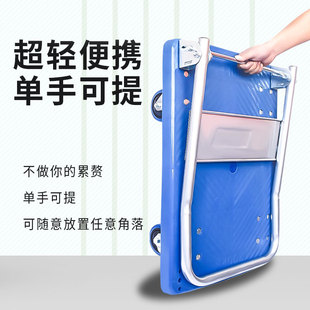 小推车平板d车拉货便携折叠拉车静音手推车推货拖车家用板车搬货