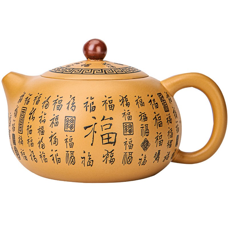 黄泥西施壶紫砂功夫茶壶原矿泥大号茶I具陶瓷壶家用泡茶器百福壶