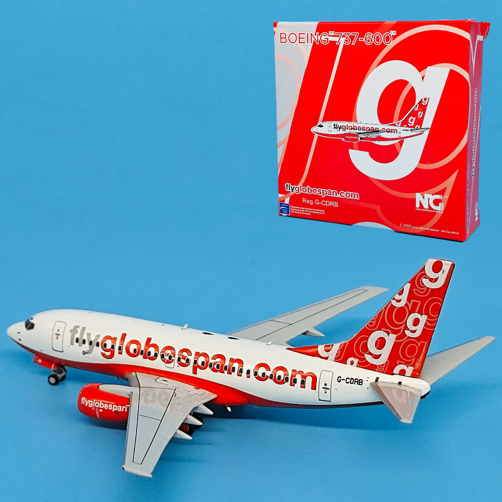 1:400英国全球跨越航空B737-600客机G-CDRB合金飞机模型摆件 NG