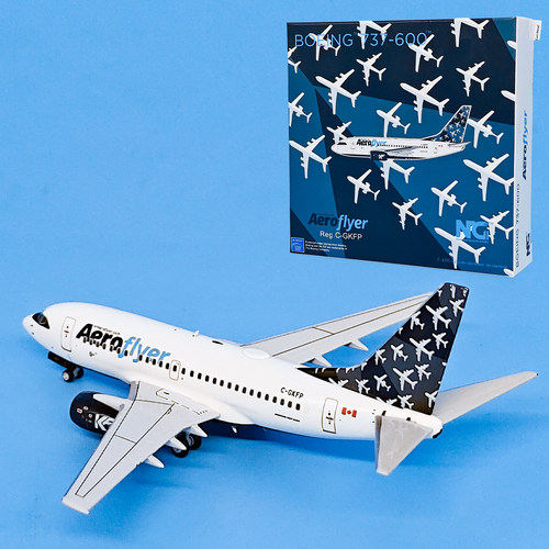 1:400 AeroflyerB737-600客机C-GKFP合金飞机模型摆件NG76008