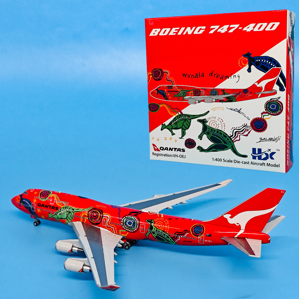 HX 1:400澳洲航空波音B747-400客机VH-OEJ仿真飞机模型模型合金