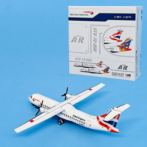 JC1:400英国航空ATR-72-200客机G-BWTL合金飞机模型摆件收藏