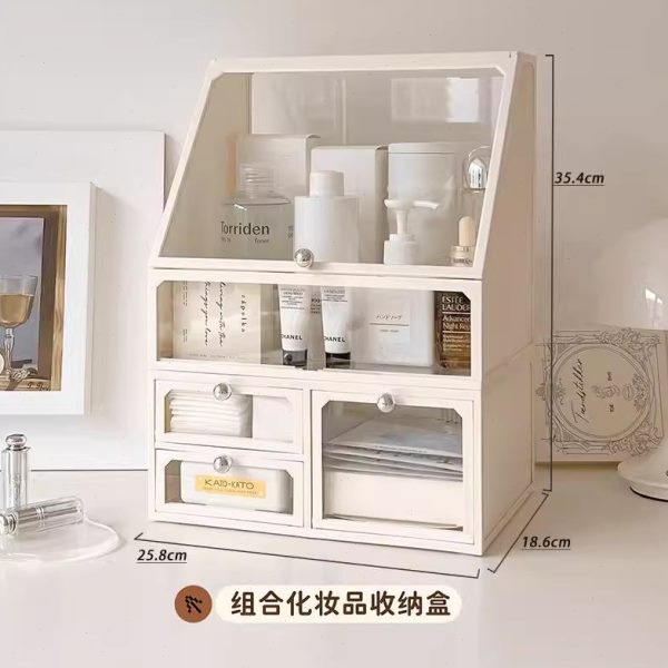 玻璃化妆刷收纳盒防尘带盖ins北欧风透明眉笔眼线笔筒珍珠刷子桶