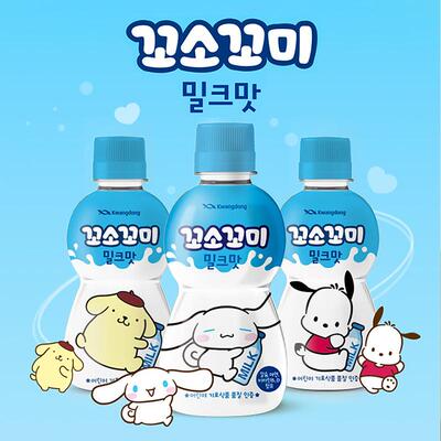 韩国进口Kwangdong光东饮料苹果奶香味三丽鸥图案儿童饮品瓶装