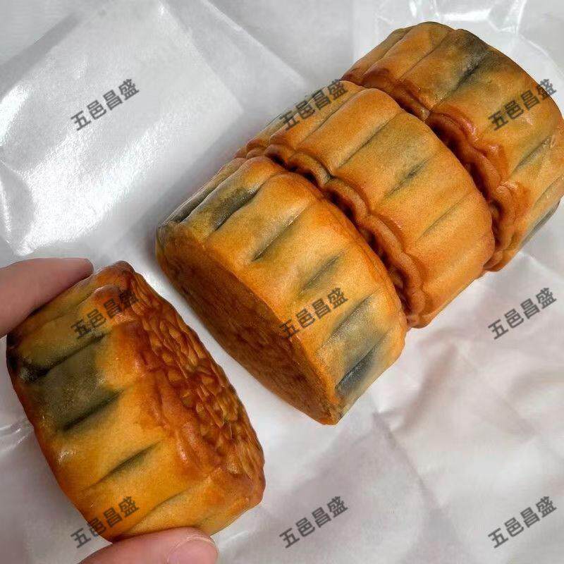 江门五邑昌盛牌柴火黑豆沙月饼陈皮豆沙月饼手工制作4*125g筒装