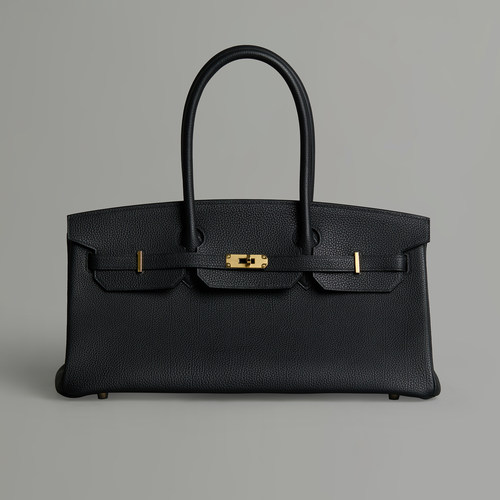 黑色真皮男士铂金手提包